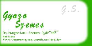 gyozo szemes business card